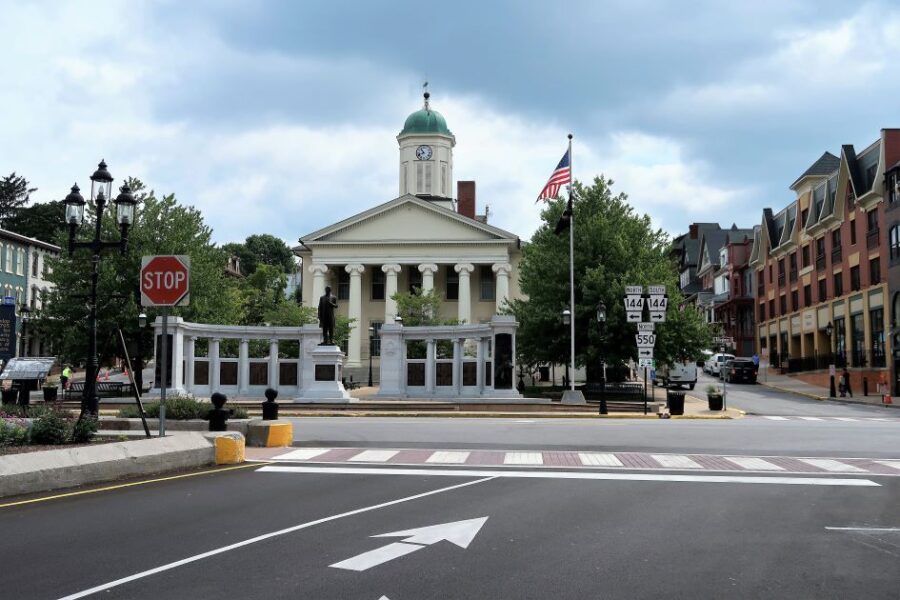 Downtown square in Bellefonte, PA