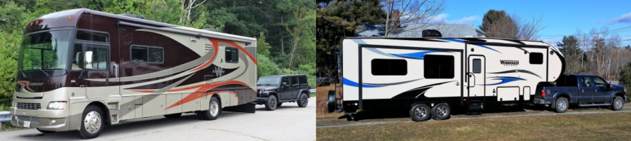 The pros and cons of purchasing a motorhome or a 5th wheel all depends on the individuals RV lifestyle.