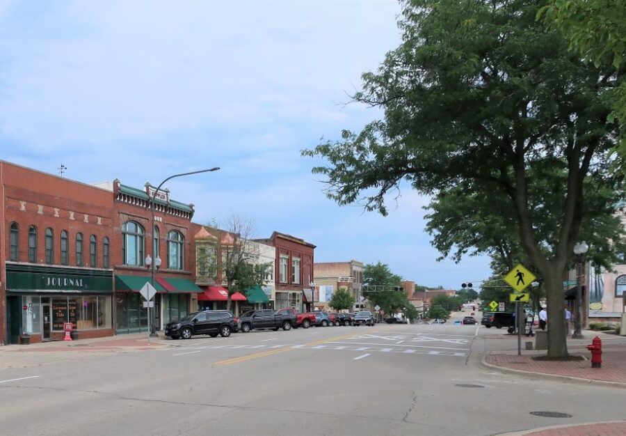 This Image is of Main Street in Belvidere, IL