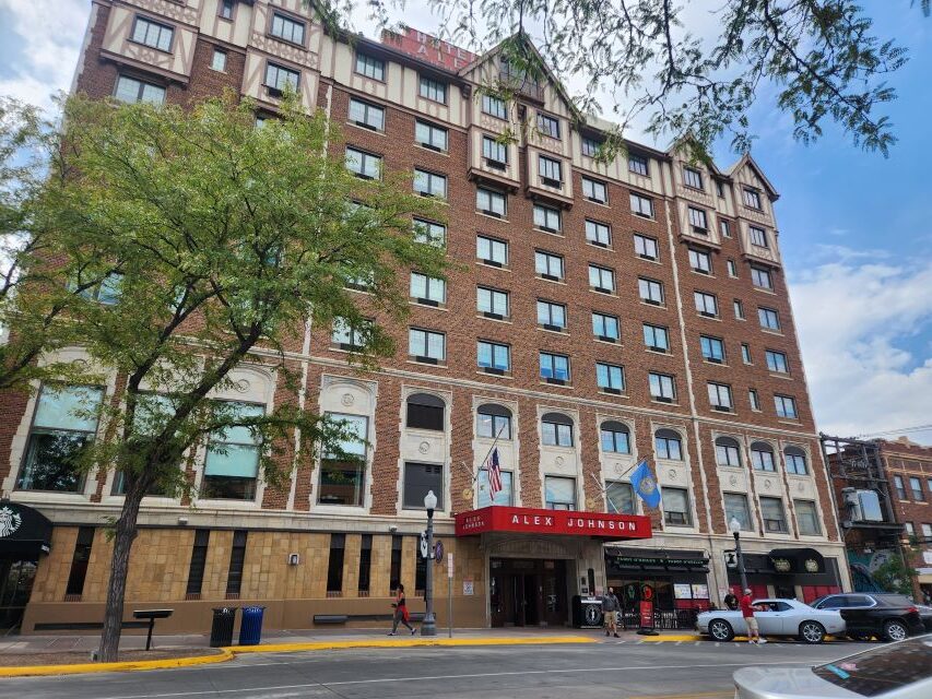 Photo of the historic Alex Johnson Hotel in downtown Rapid City.