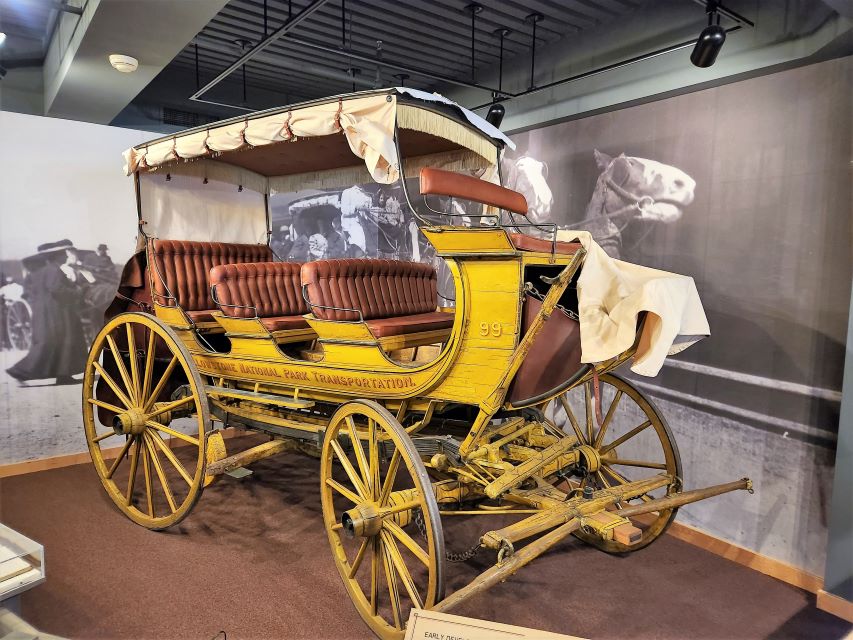 Inside the Wyoming State Museum in Cheyenne is an Original Yellowstone National Park carriage #99 on display.