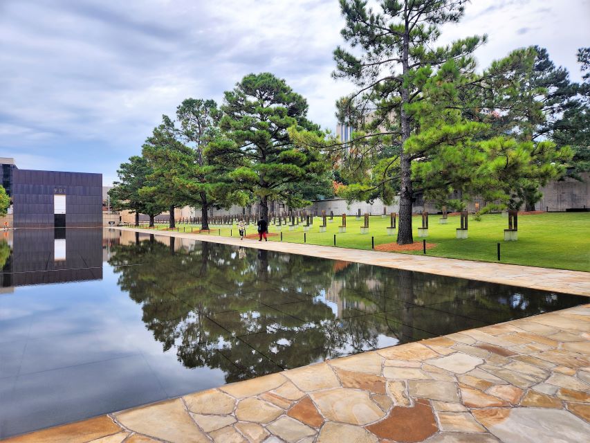 This is the Oklahoma City bombing memorial site where the federal building once stood.