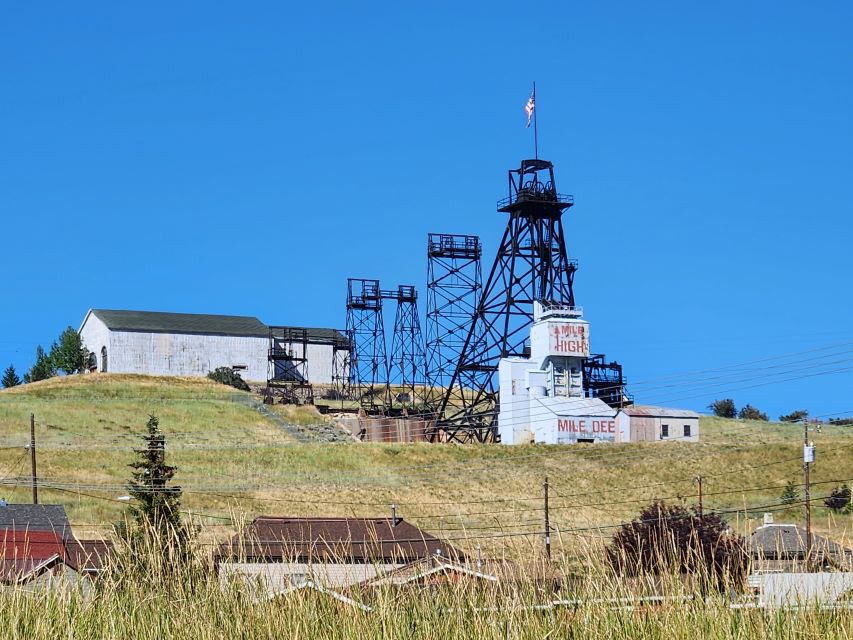 The headframe of the Mile High and Mile Deep Mine in Butte, MT stands at over a mile high at 6,135 feet.