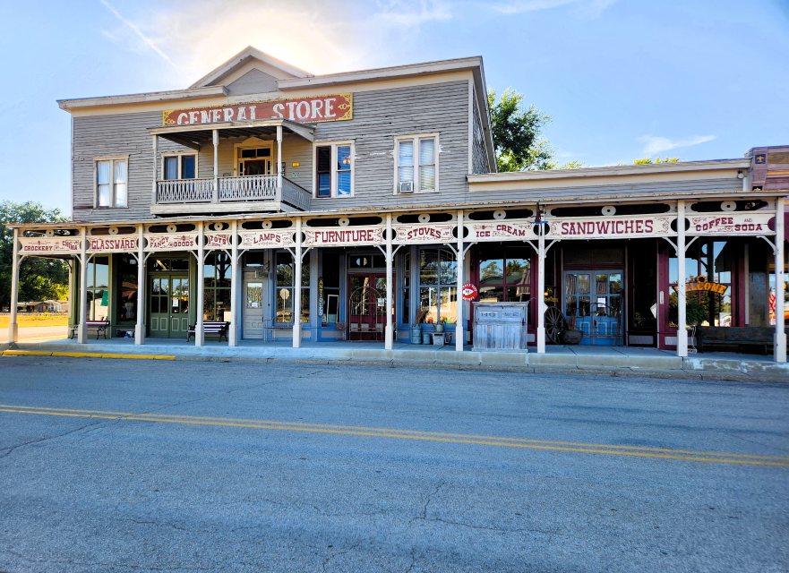 Downtown Paxico, Kansas looking towards the old General Store.